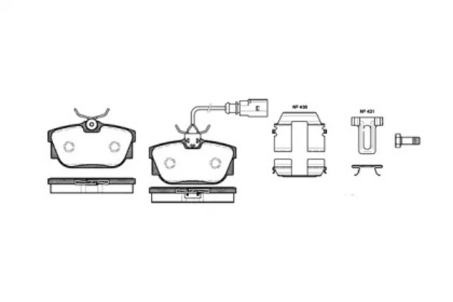 Okładziny (klocki) do hamulców tarczowych tylne 276712 ROAD HOUSE