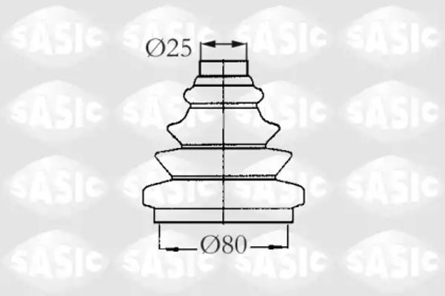 Osłona przegubu homokinetycznego półosi przedniej zewnętrzna 2933013 SASIC