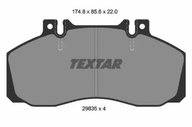 Okładziny (klocki) do hamulców tarczowych tylne 2983506 TEXTAR