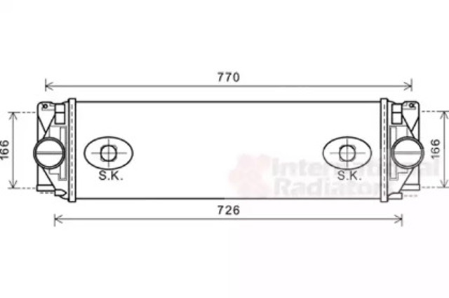 Chłodnica intercoolera 30004582 VAN WEZEL