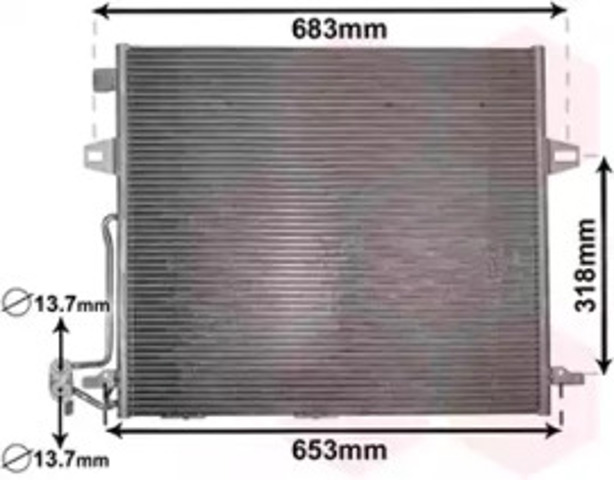 Chłodnica klimatyzacji 30005406 VAN WEZEL