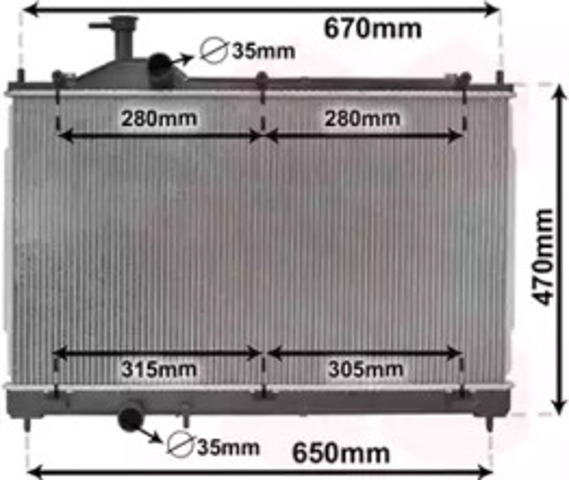 Chłodnica silnika 32002256 VAN WEZEL