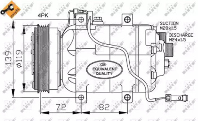 Sprężarka klimatyzacji 32030 NRF
