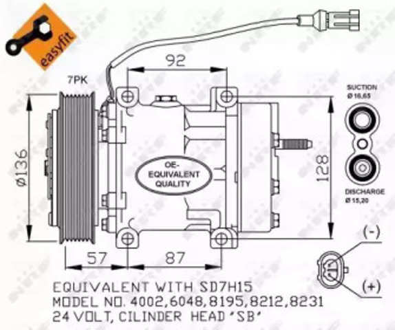 Sprężarka klimatyzacji 32477 NRF