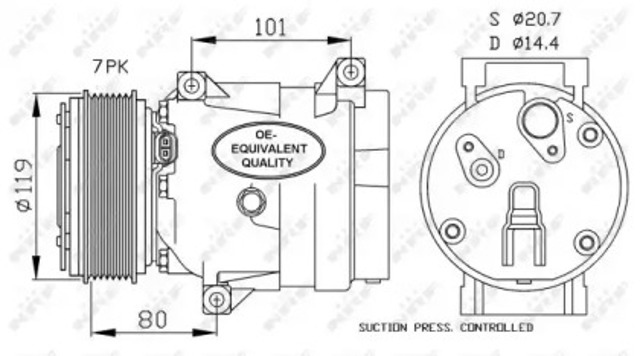 Sprężarka klimatyzacji 32481 NRF