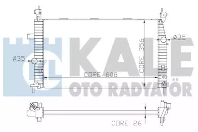 Chłodnica silnika 342070 KALE