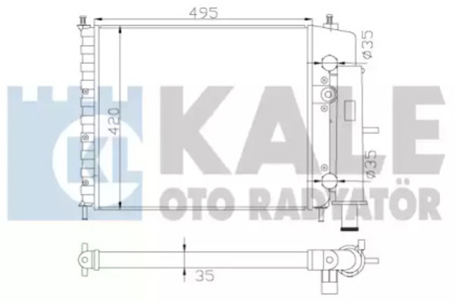 Chłodnica silnika 342270 KALE