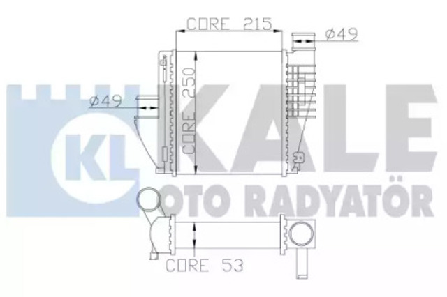 Chłodnica intercoolera 342815 KALE