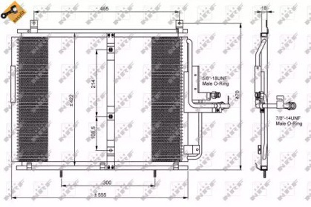 Chłodnica klimatyzacji 35244 NRF