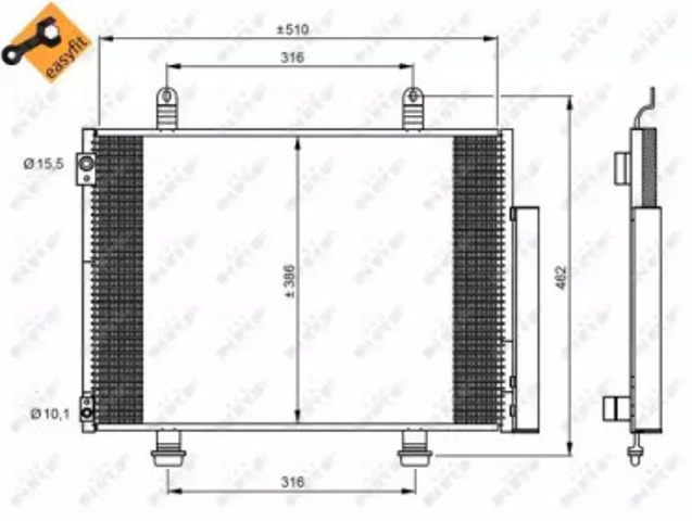 Chłodnica klimatyzacji 35944 NRF
