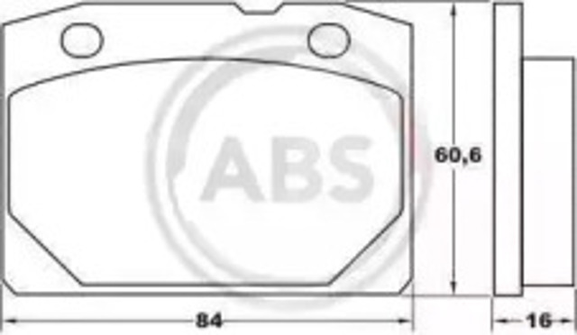 Klocki hamulcowe przednie tarczowe 36080 ABS