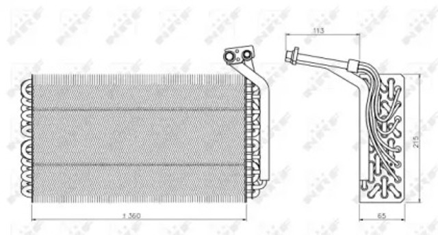 Parownik klimatyzacji Citroen Jumpy 1 BS, BT, BY, BZ