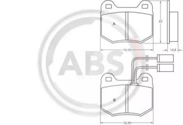 Klocki hamulcowe przednie tarczowe 36582 ABS