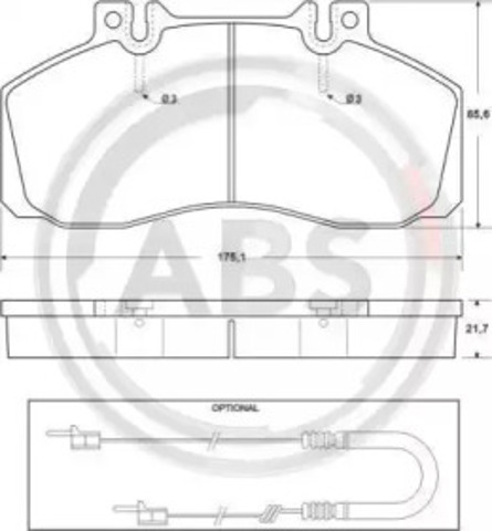 Okładziny (klocki) do hamulców tarczowych tylne 36665 ABS
