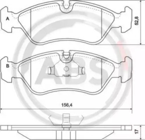 Klocki hamulcowe przednie tarczowe 36667 ABS