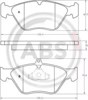 Klocki hamulcowe przednie tarczowe 36805 ABS