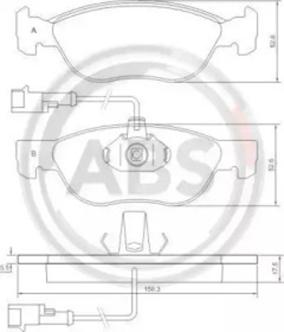 Klocki hamulcowe przednie tarczowe 36893 ABS