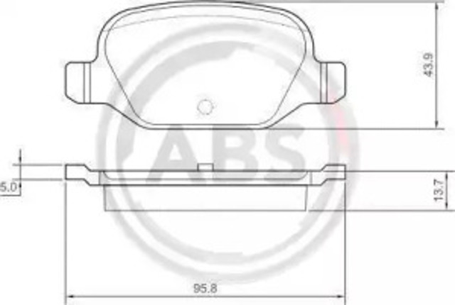 Okładziny (klocki) do hamulców tarczowych tylne 37311 ABS