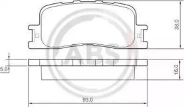 Okładziny (klocki) do hamulców tarczowych tylne 37355 ABS