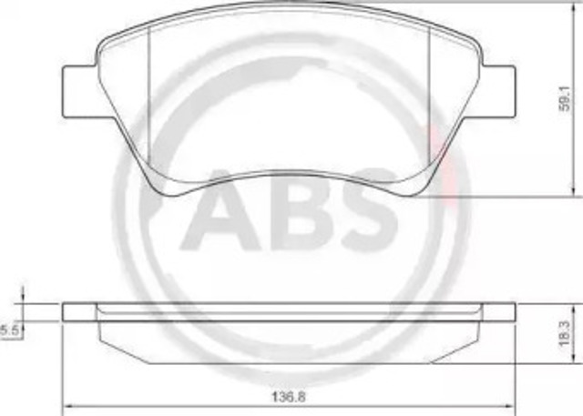 Klocki hamulcowe przednie tarczowe 37397 ABS