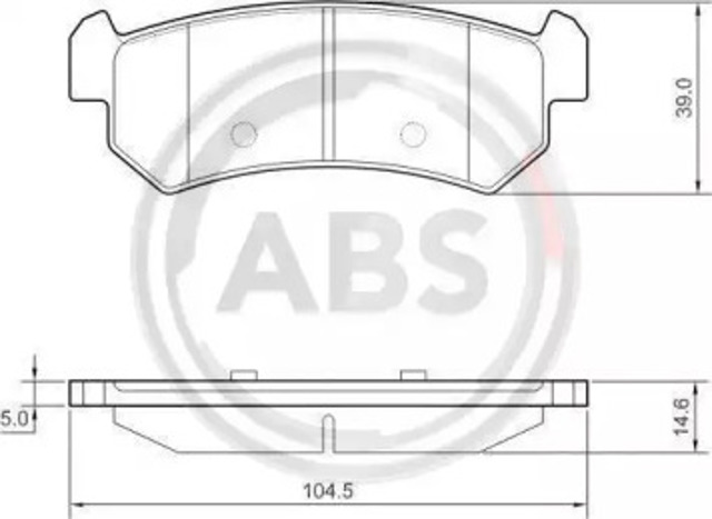 Okładziny (klocki) do hamulców tarczowych tylne 37461 ABS