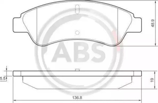Okładziny (klocki) do hamulców tarczowych tylne 37578 ABS