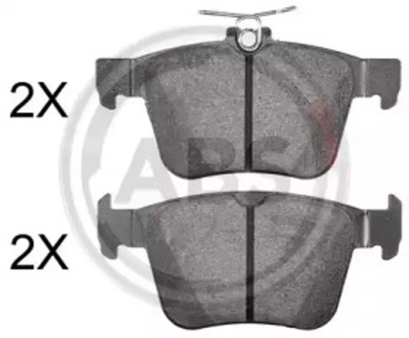 Okładziny (klocki) do hamulców tarczowych tylne 37965 ABS