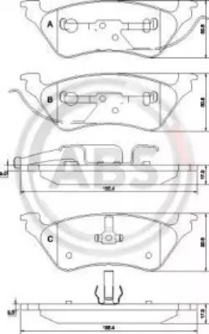 Okładziny (klocki) do hamulców tarczowych tylne 38858 ABS