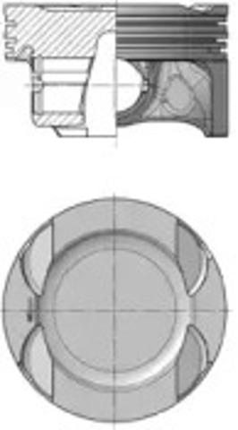 Tłok, komplet do jednego cylindru, STD 40631600 KOLBENSCHMIDT