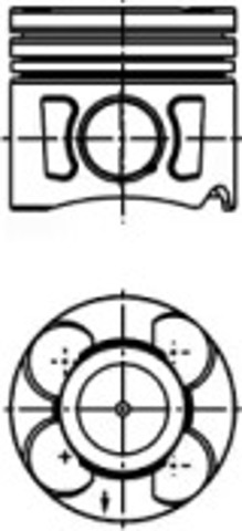 Tłok, komplet do jednego cylindru, STD Fiat Linea 323