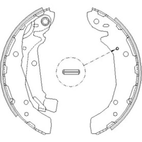 Klocki hamulca ręcznego 419700 REMSA