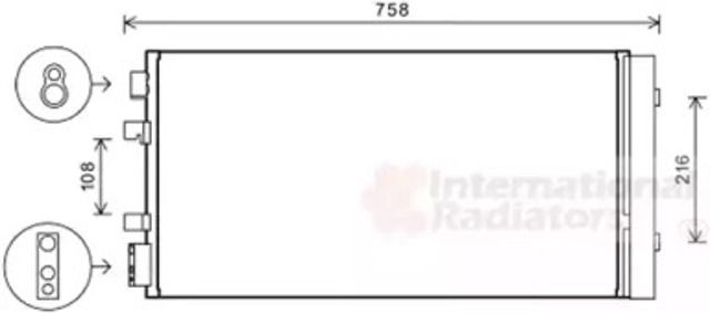 Chłodnica klimatyzacji 43005483 VAN WEZEL