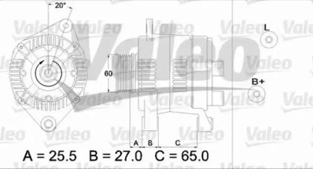 Alternator 437350 VALEO