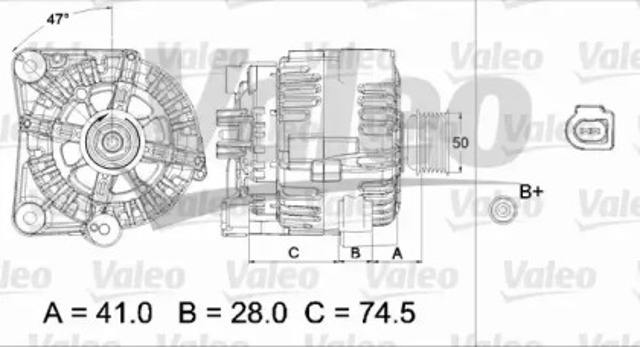 Alternator 437451 VALEO