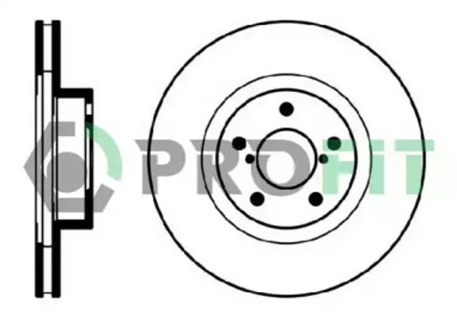 Tarcza hamulcowa przednia 50100679 PROFIT
