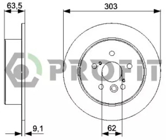 Tarcza hamulcowa tylna 50101486 PROFIT