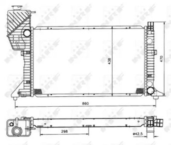 Chłodnica silnika 50558 NRF