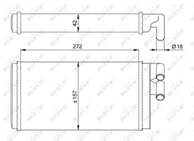 Chłodnica nagrzewnicy (ogrzewacza) 50602 NRF