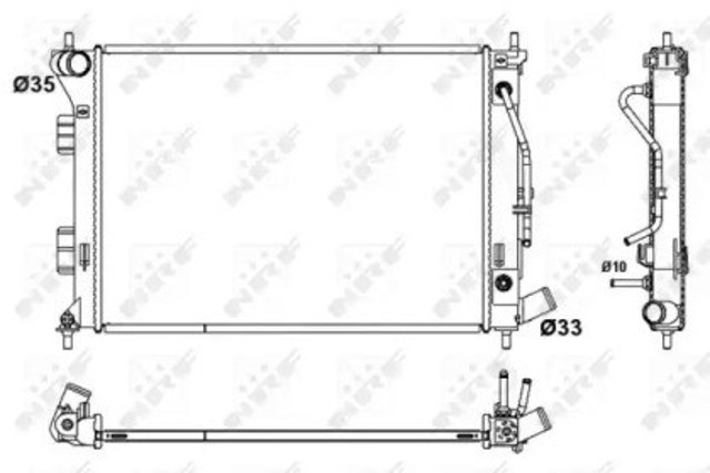 Chłodnica silnika 53172 NRF