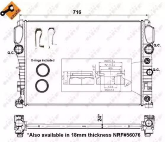 Chłodnica silnika 53423 NRF