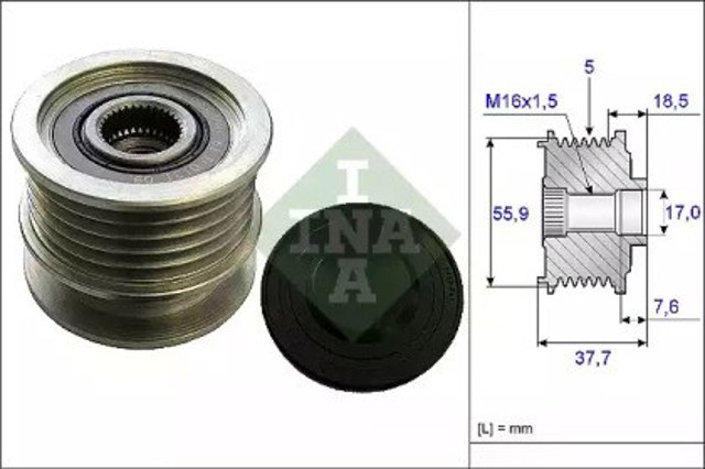 Koło pasowe alternatora 535016910 INA