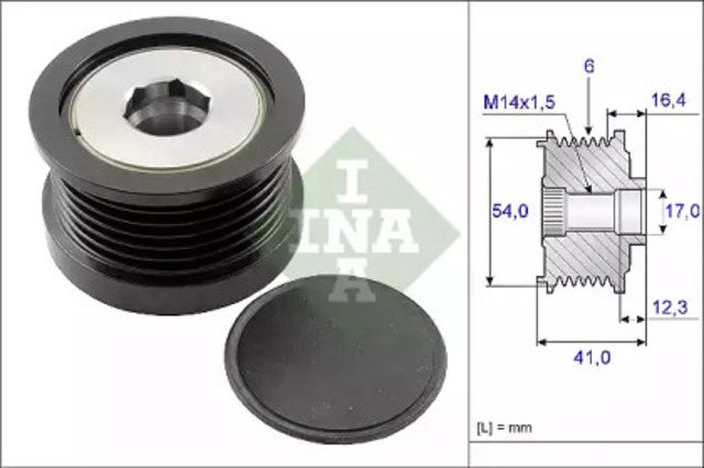 Koło pasowe alternatora 535025910 INA