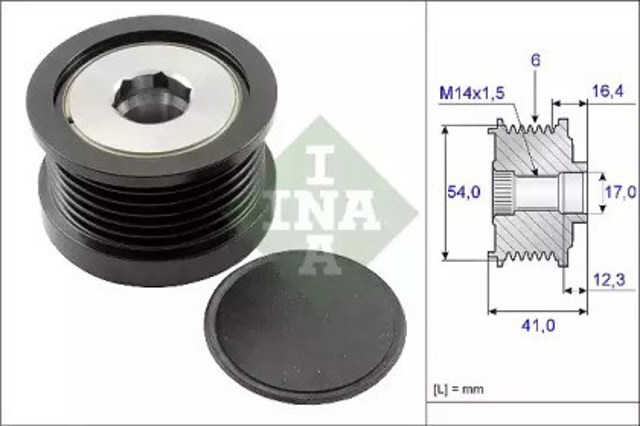 Koło pasowe alternatora 535025910 INA