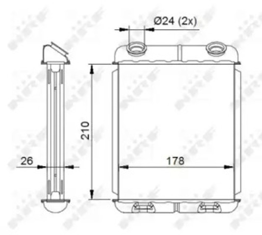 Chłodnica nagrzewnicy (ogrzewacza) 53669 NRF