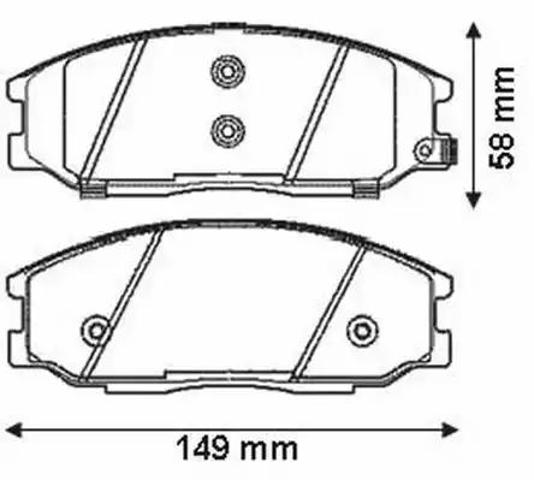 Klocki hamulcowe przednie tarczowe 572453J BENDIX