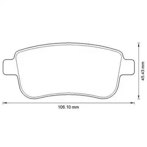 Okładziny (klocki) do hamulców tarczowych tylne 573286J BENDIX