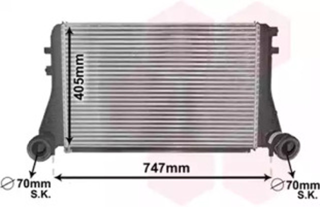 Chłodnica intercoolera 58004227 VAN WEZEL