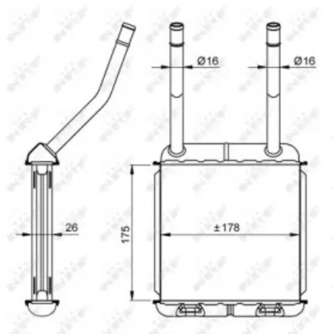 Chłodnica nagrzewnicy (ogrzewacza) 58147 NRF