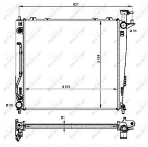 Chłodnica silnika 59201 NRF
