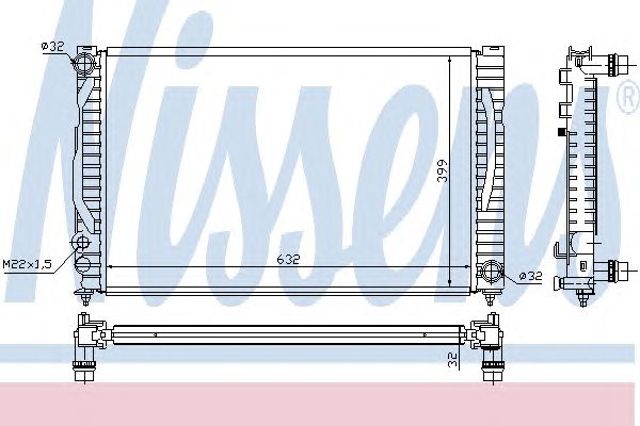 Chłodnica silnika 60497 NISSENS